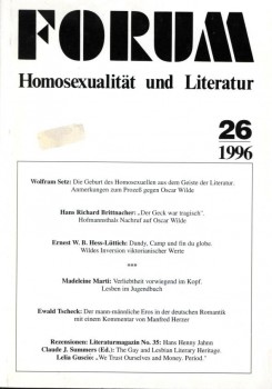 FORUM HOMOSEXUALITÄT UND LITERATUR 26