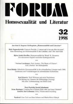 FORUM HOMOSEXUALITÄT UND LITERATUR 32