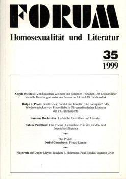 FORUM HOMOSEXUALITÄT UND LITERATUR 35