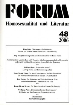 FORUM HOMOSEXUALITÄT UND LITERATUR 48